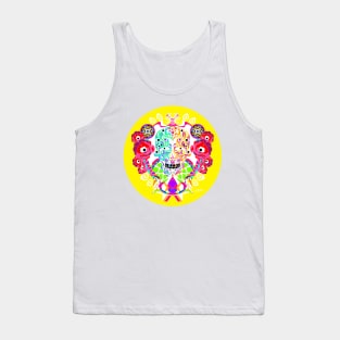 game of life in a tree of marvelous colors in deadly mexican ecopop art Tank Top